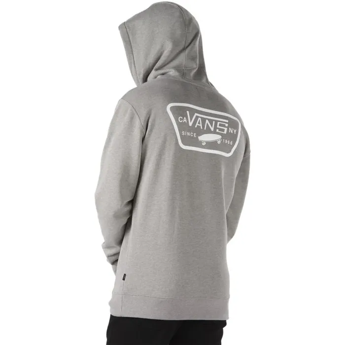 Hoodies and Jackets Men Vans Full Patched Pullover Hoodie Cement Heather Hoodies and Jackets Men Vans Full Patched Pullover Hoodie Cement Heather