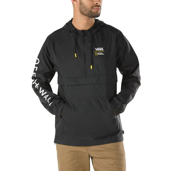 Hoodies and Jackets Men Vans National Geographic Anorak Jacket Black