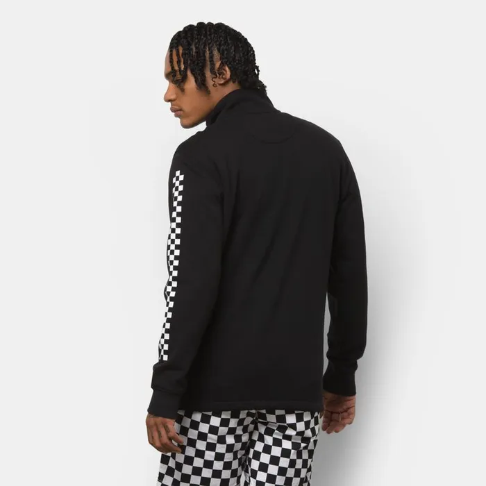 Hoodies and Jackets Men Vans Versa Quarter Zip Pullover Blackcheckerboard Hoodies and Jackets Men Vans Versa Quarter Zip Pullover Blackcheckerboard