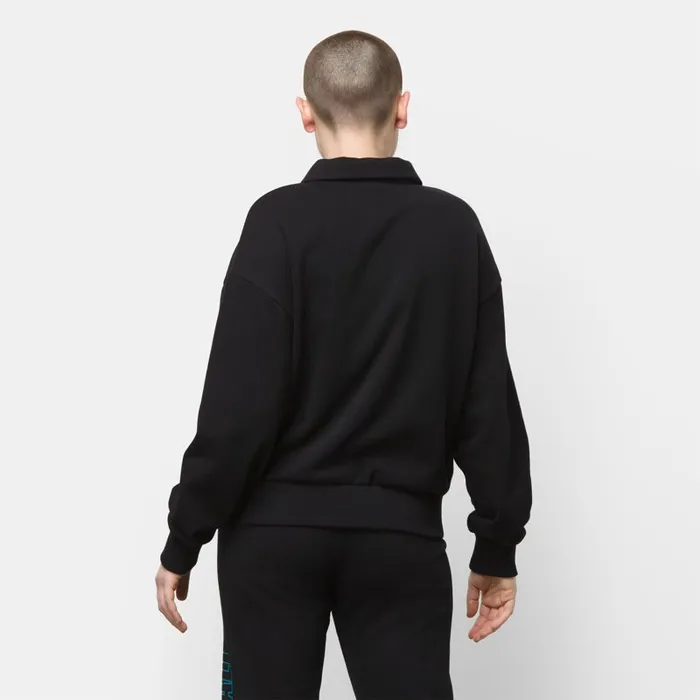 Hoodies and Jackets Women Vans Dome Grown Polo Fleece Black Hoodies and Jackets Women Vans Dome Grown Polo Fleece Black