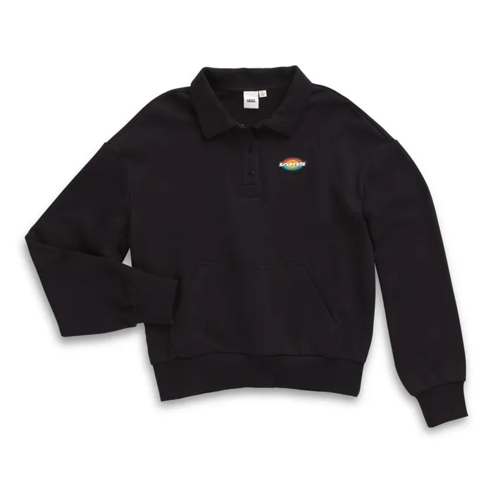 Hoodies and Jackets Women Vans Dome Grown Polo Fleece Black Hoodies and Jackets Women Vans Dome Grown Polo Fleece Black