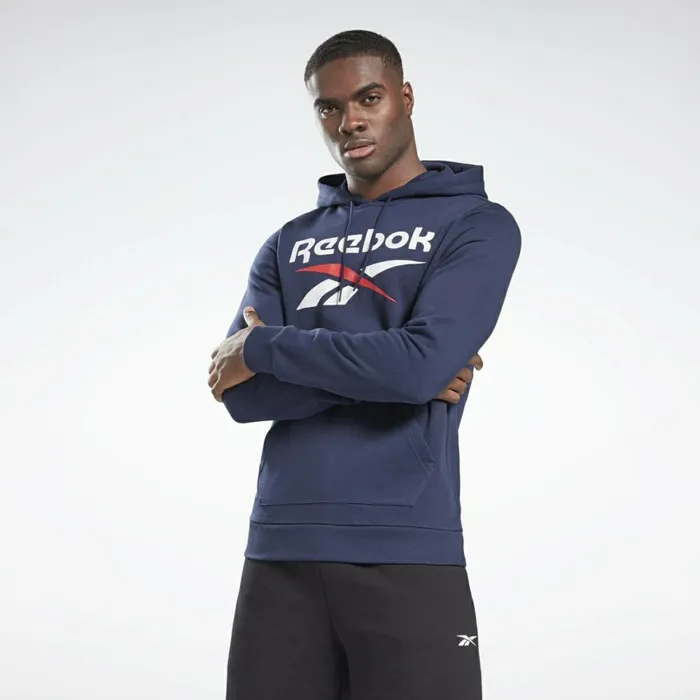 Hoodies and Sweatshirts Mens Reebok Identity Big Logo Hoodie Vector Navy