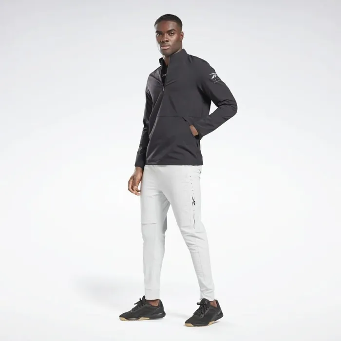 Hoodies and Sweatshirts Mens Reebok Performance QuarterZip Jacket Black