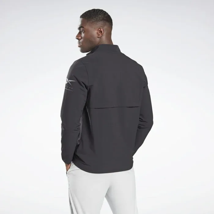 Hoodies and Sweatshirts Mens Reebok Performance QuarterZip Jacket Black