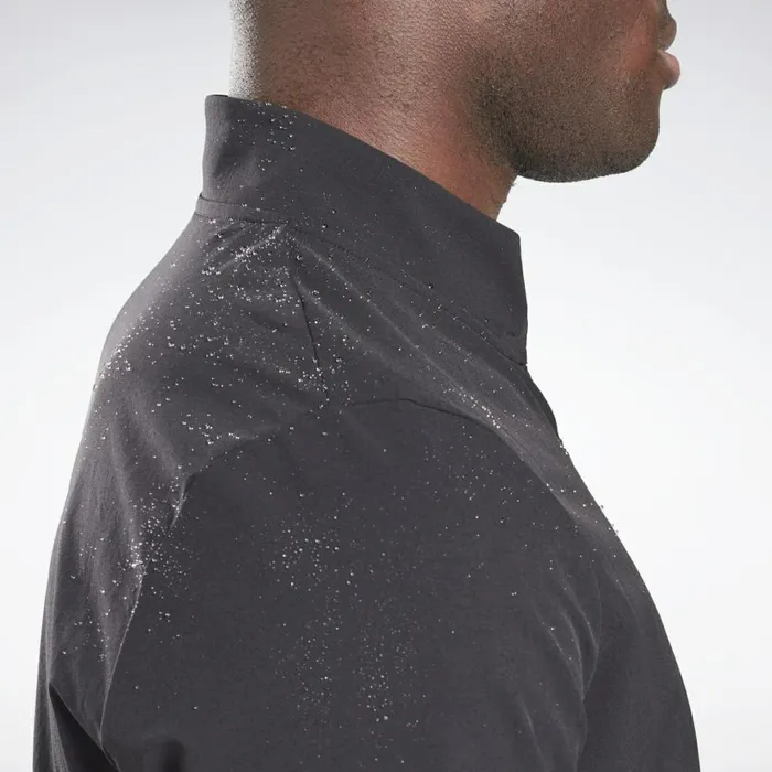 Hoodies and Sweatshirts Mens Reebok Performance QuarterZip Jacket Black