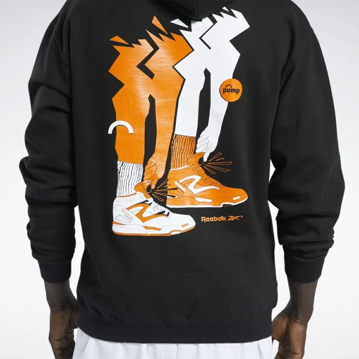 Hoodies and Sweatshirts Mens Reebok Pump Up Hoodie Multi