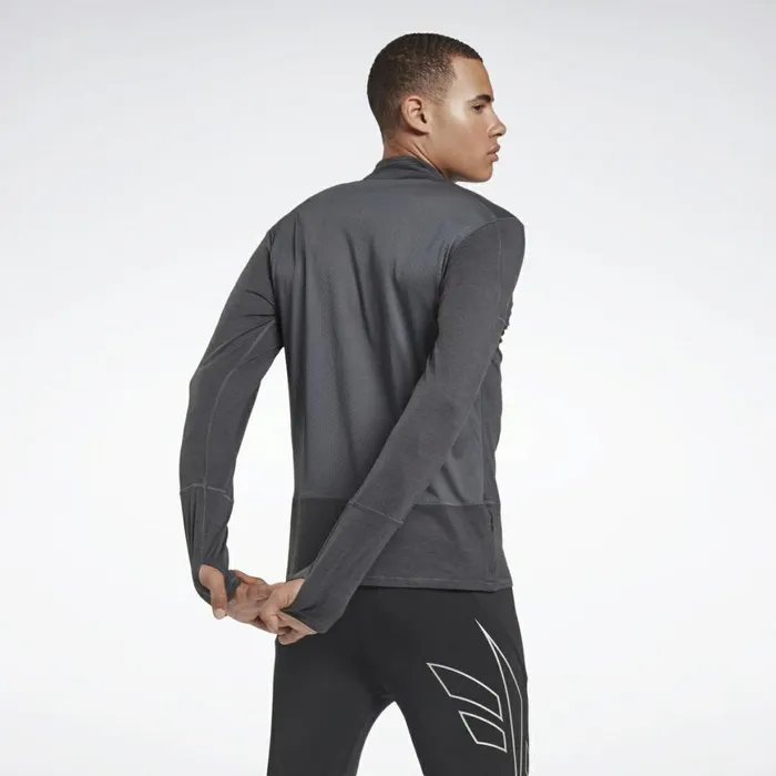 Hoodies and Sweatshirts Mens Reebok Running Essentials Quarter Zip Black
