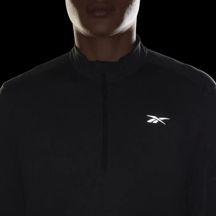 Hoodies and Sweatshirts Mens Reebok Running Essentials Quarter Zip Black