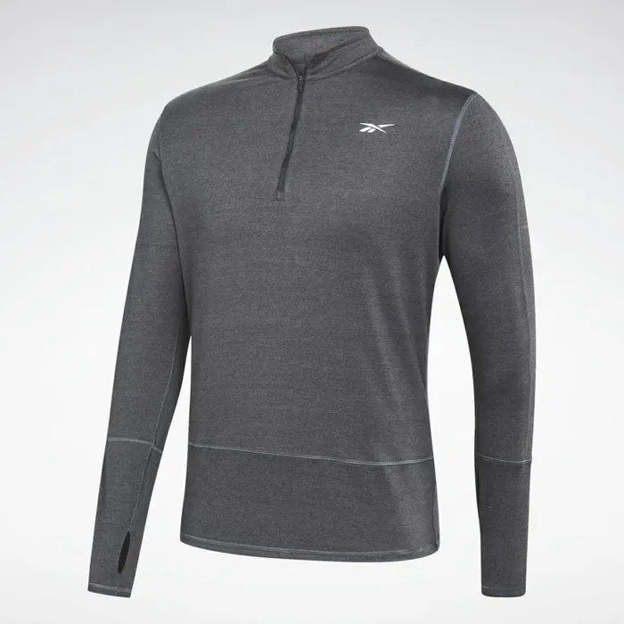 Hoodies and Sweatshirts Mens Reebok Running Essentials Quarter Zip Black