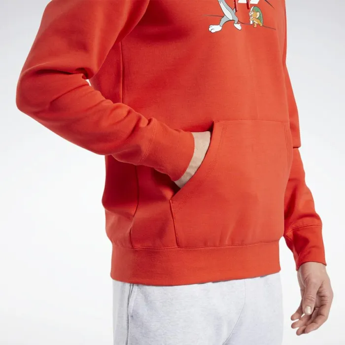 Hoodies and Sweatshirts MensWomens Reebok Tom And Jerry Hoodie Motor Red