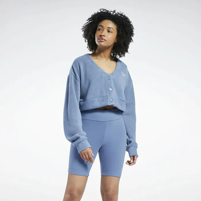 Hoodies and Sweatshirts Womens Reebok Classics Cardigan Blue Slate