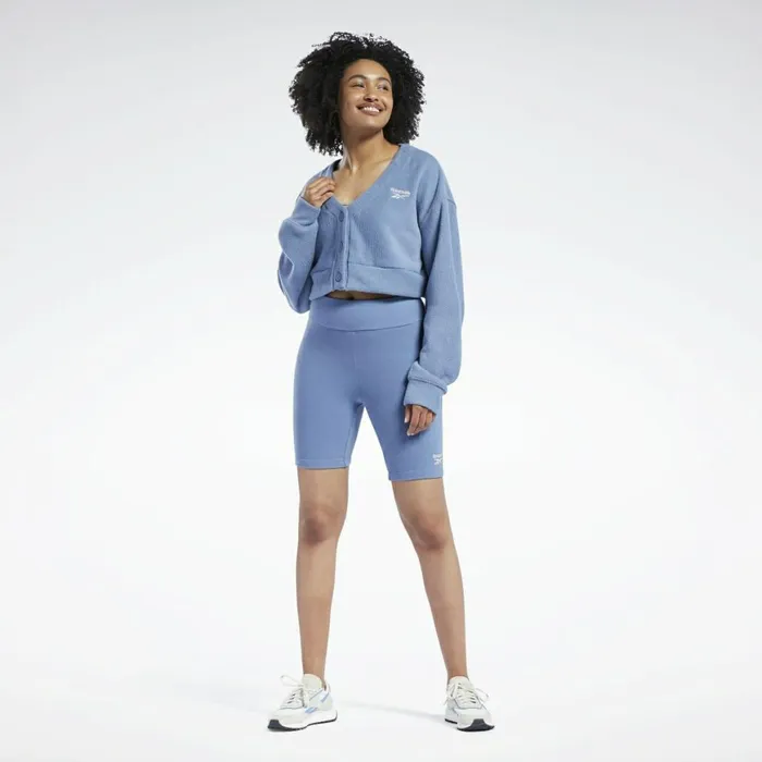 Hoodies and Sweatshirts Womens Reebok Classics Cardigan Blue Slate