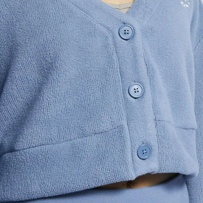 Hoodies and Sweatshirts Womens Reebok Classics Cardigan Blue Slate
