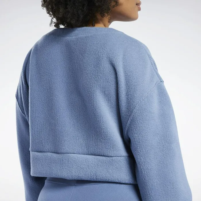 Hoodies and Sweatshirts Womens Reebok Classics Cardigan Blue Slate