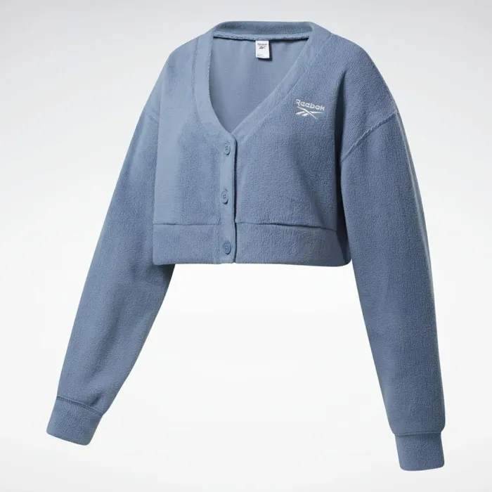 Hoodies and Sweatshirts Womens Reebok Classics Cardigan Blue Slate