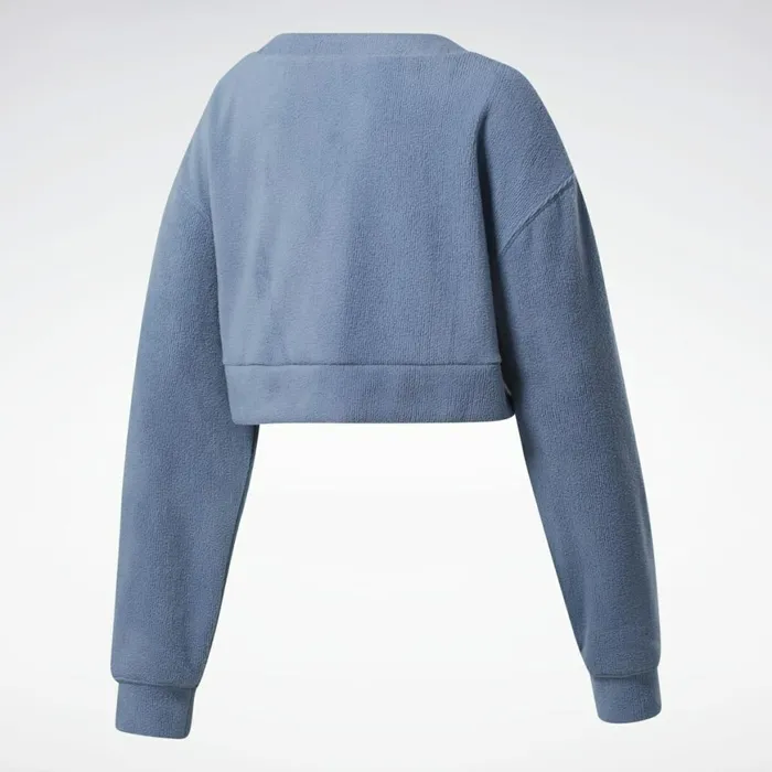 Hoodies and Sweatshirts Womens Reebok Classics Cardigan Blue Slate
