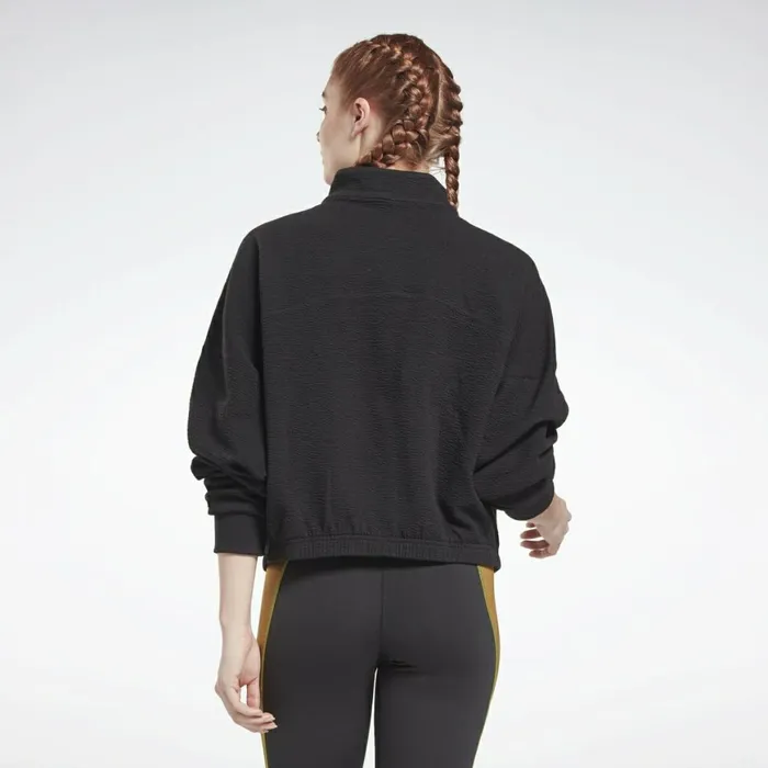 Hoodies and Sweatshirts Womens Reebok Fashion CoverUp Black