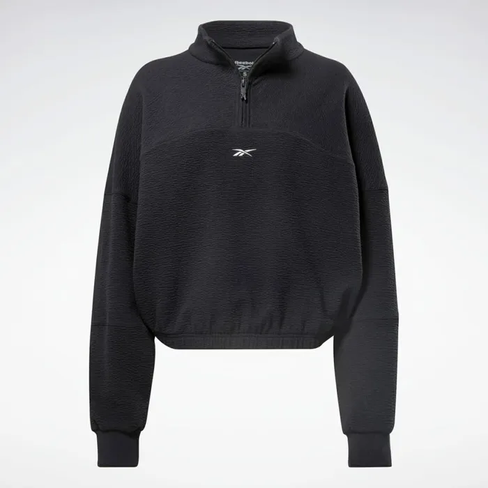Hoodies and Sweatshirts Womens Reebok Fashion CoverUp Black