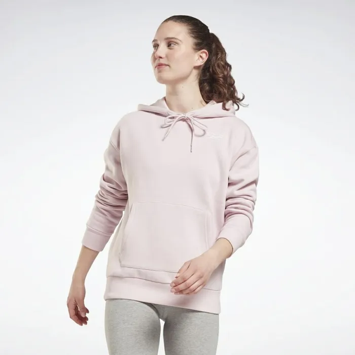 Hoodies and Sweatshirts Womens Reebok Identity Fleece Pullover Hoodie Frost Berry