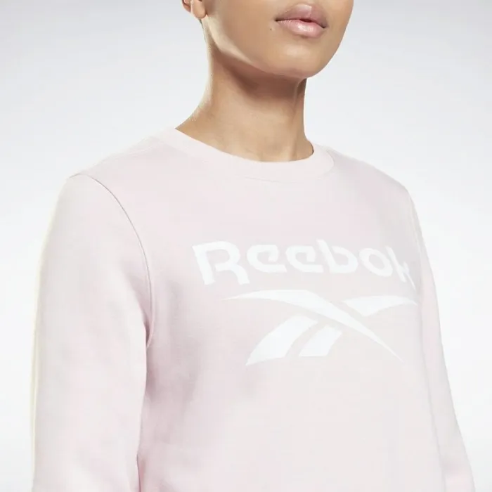 Hoodies and Sweatshirts Womens Reebok Identity Logo Fleece Crew Sweatshirt Frost Berry