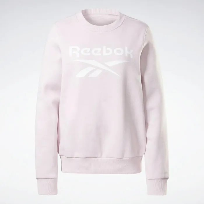 Hoodies and Sweatshirts Womens Reebok Identity Logo Fleece Crew Sweatshirt Frost Berry