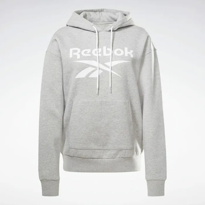 Hoodies and Sweatshirts Womens Reebok Identity Logo Fleece Pullover Hoodie Medium Grey Heather