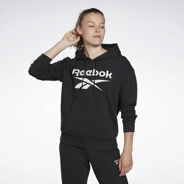 Hoodies and Sweatshirts Womens Reebok Identity Logo French Terry Hoodie Black