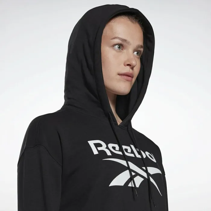 Hoodies and Sweatshirts Womens Reebok Identity Logo French Terry Hoodie Black