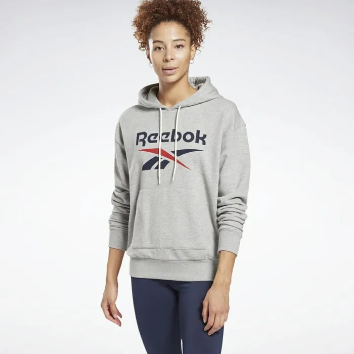 Hoodies and Sweatshirts Womens Reebok Identity Logo French Terry Hoodie Medium Grey Heather