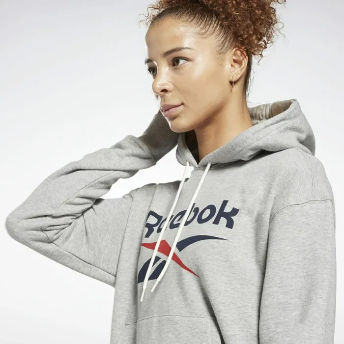 Hoodies and Sweatshirts Womens Reebok Identity Logo French Terry Hoodie Medium Grey Heather