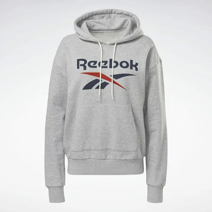 Hoodies and Sweatshirts Womens Reebok Identity Logo French Terry Hoodie Medium Grey Heather