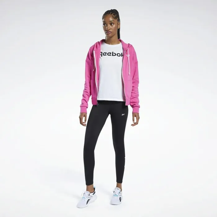 Hoodies and Sweatshirts Womens Reebok Training Essentials FullZip Hoodie Proud Pink