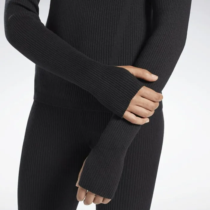 Hoodies and Sweatshirts Womens Reebok VB Roll Neck Sweater Black