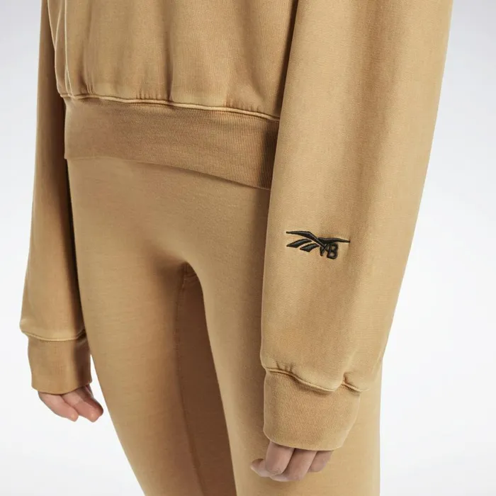 Hoodies and Sweatshirts Womens Reebok VB Travel Hoodie Soft Camel