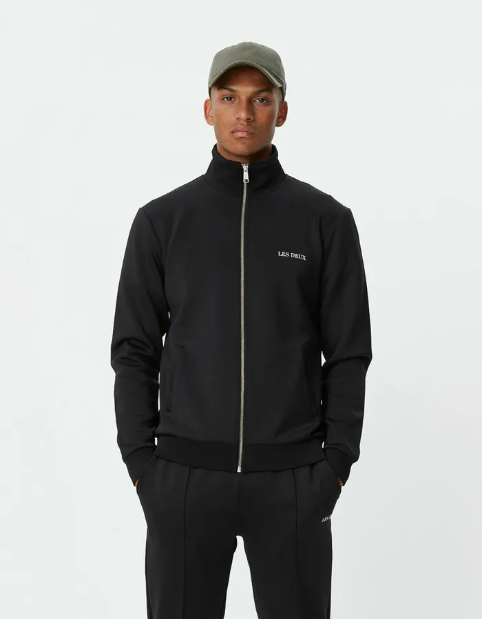 HoodiesSweatshirts Men Les Deux Ballier Track Jacket 8211 BlackBlack