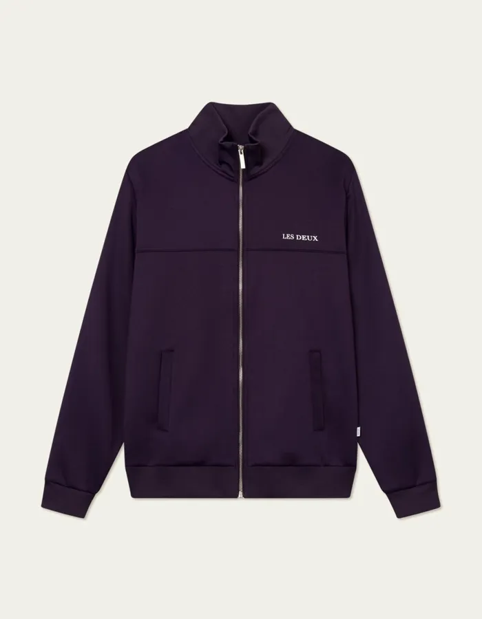HoodiesSweatshirts Men Les Deux Ballier Track Jacket 8211 Blackberry