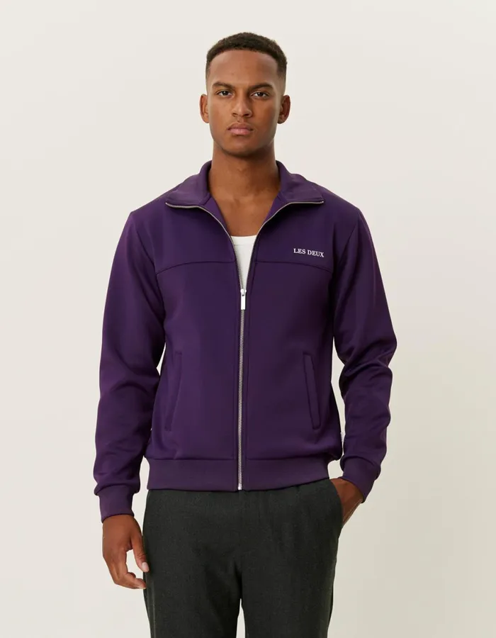 HoodiesSweatshirts Men Les Deux Ballier Track Jacket 8211 Blackberry