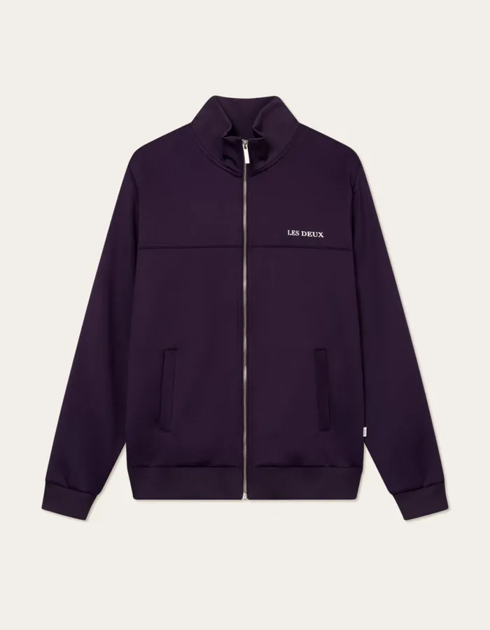 HoodiesSweatshirts Men Les Deux Ballier Track Jacket 8211 Blackberry