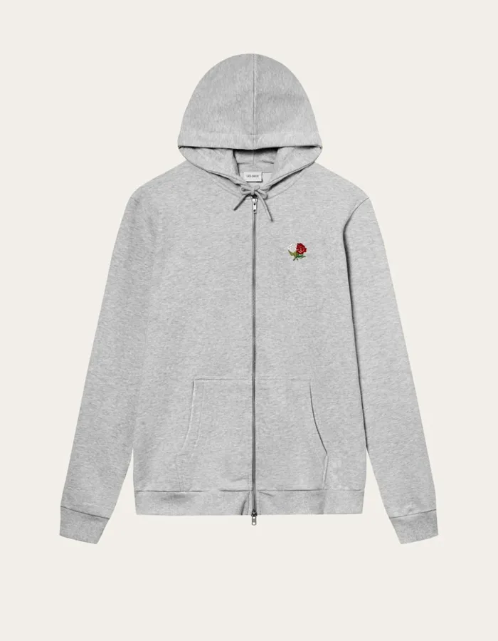 HoodiesSweatshirts Men Les Deux Clyde Zipper Hoodie 8211 Snow Melange