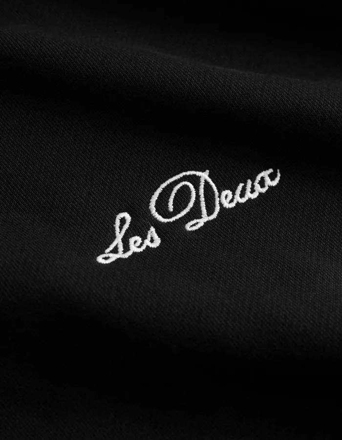 HoodiesSweatshirts Men Les Deux Crew Hoodie 8211 BlackLight Ivory