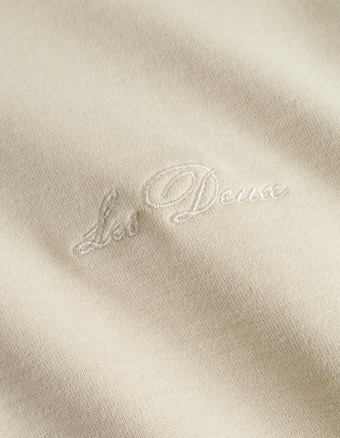 HoodiesSweatshirts Men Les Deux Crew Hoodie 8211 IvoryLight Ivory