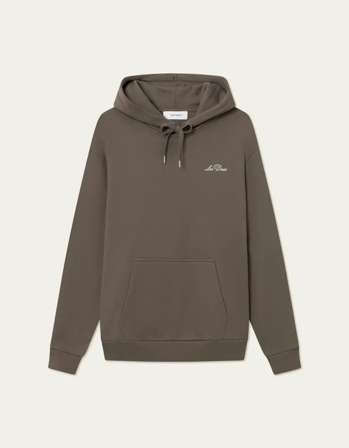 HoodiesSweatshirts Men Les Deux Crew Hoodie 8211 Mountain GreyLight Ivory