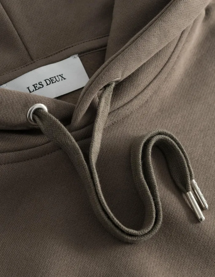 HoodiesSweatshirts Men Les Deux Crew Hoodie 8211 Mountain GreyLight Ivory