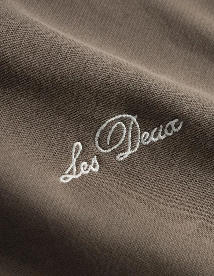HoodiesSweatshirts Men Les Deux Crew Hoodie 8211 Mountain GreyLight Ivory