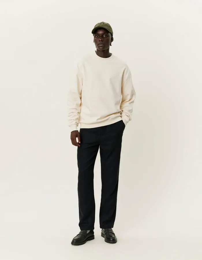 HoodiesSweatshirts Men Les Deux Crew Sweatshirt 8211 IvoryLight Ivory