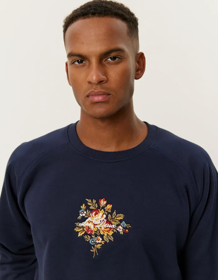 HoodiesSweatshirts Men Les Deux Fiore Sweatshirt 8211 Dark Navy