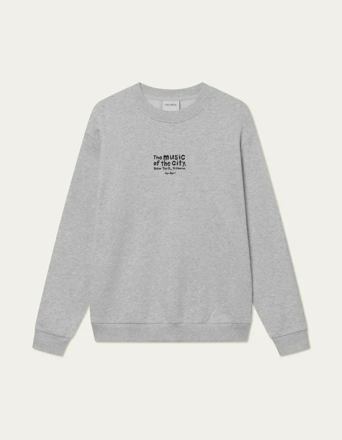 HoodiesSweatshirts Men Les Deux Luca Sweatshirt 8211 Snow Melange