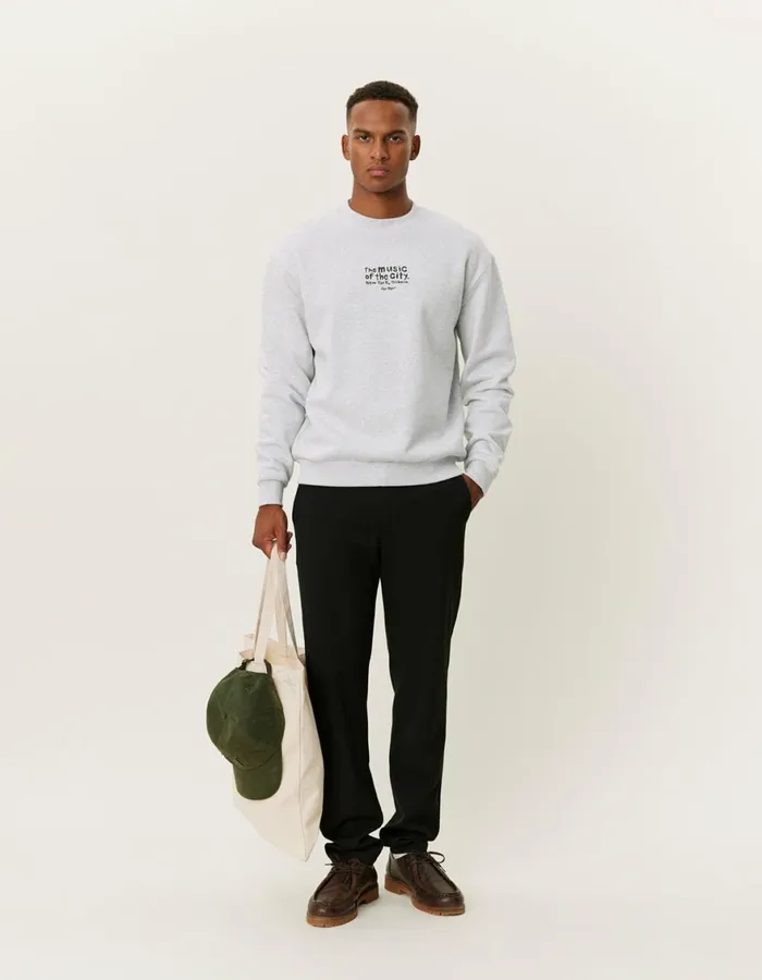 HoodiesSweatshirts Men Les Deux Luca Sweatshirt 8211 Snow Melange