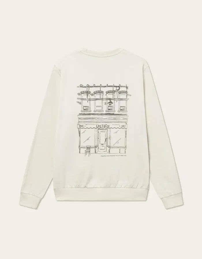 HoodiesSweatshirts Men Les Deux Neighborhood Sweatshirt 8211 IvoryBlack