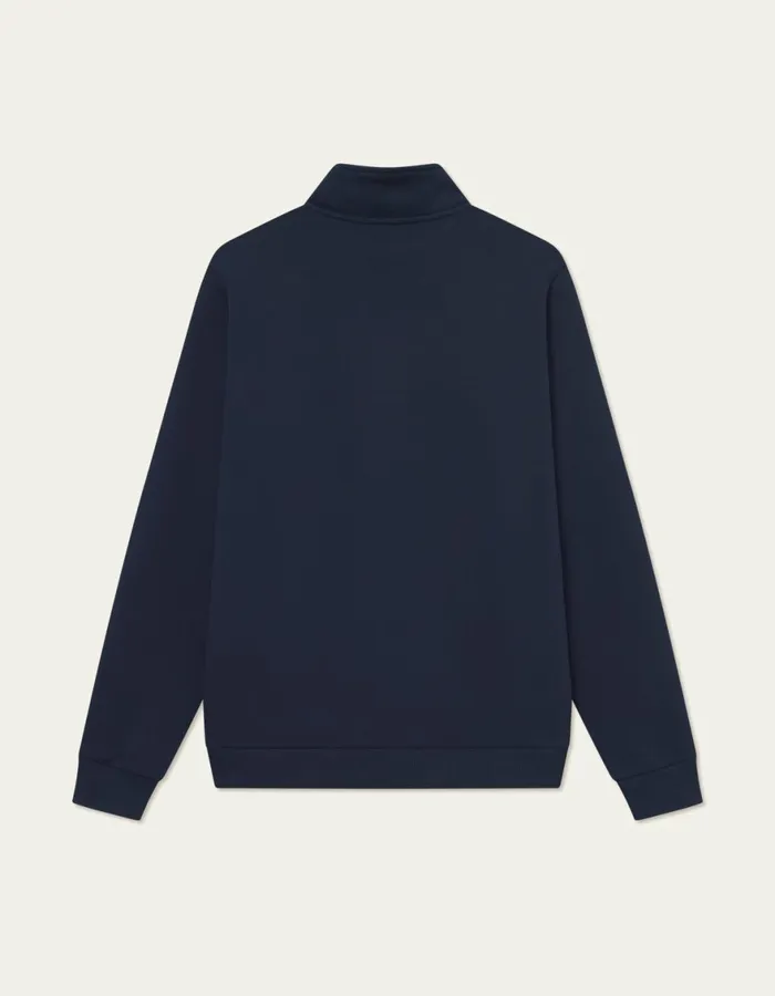 HoodiesSweatshirts Men Les Deux Norregaard Tonal HalfZip Sweatshirt 8211 Dark Navy